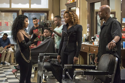 Common, Eve and Nicki Minaj in Barbershop The Next Cut