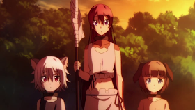 shri death march kara hajimaru isekai kyousoukyoku liza (death march) pochi  (death march) satou (death march) tama (death march) animal ears inumimi  nekomimi seifuku tail, #592554