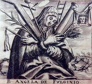 Santa Angela de Foligno Retrato de Santa Angela de Foligno en grises