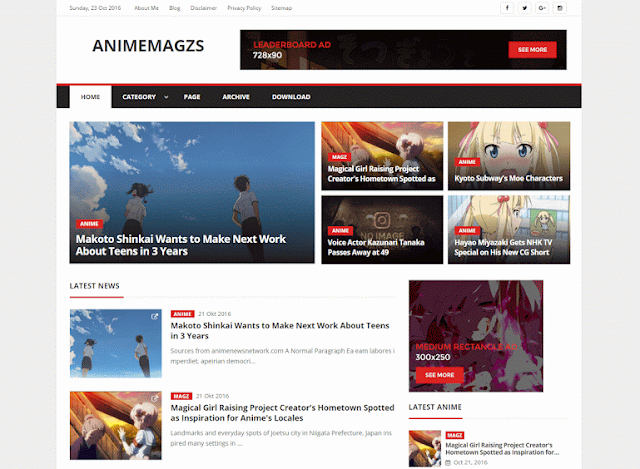 AnimeMagzs Blogger Template v1.1