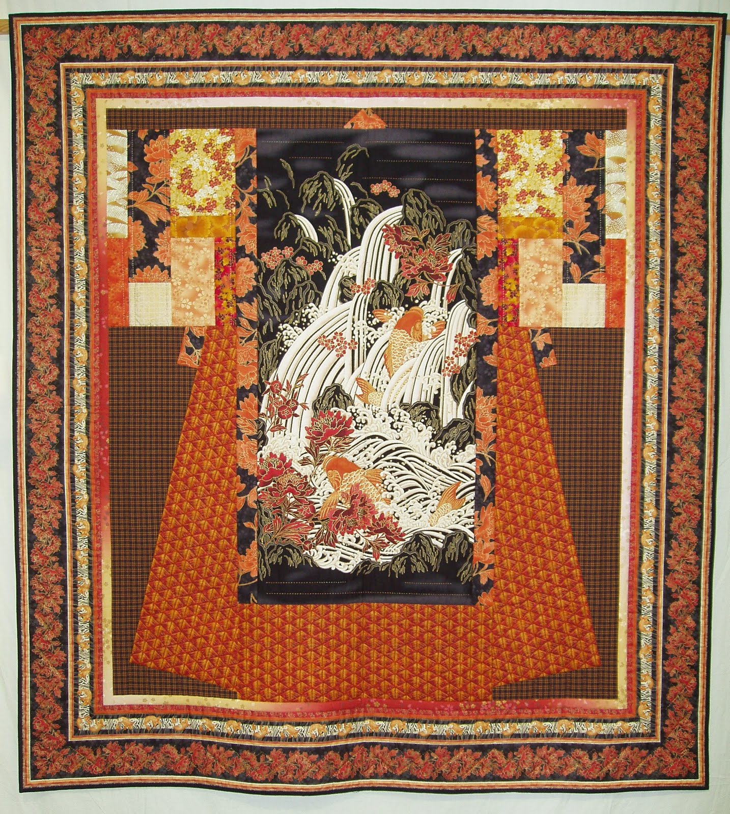 sashiko and other stitching Great Northern Quilt Show quilt details