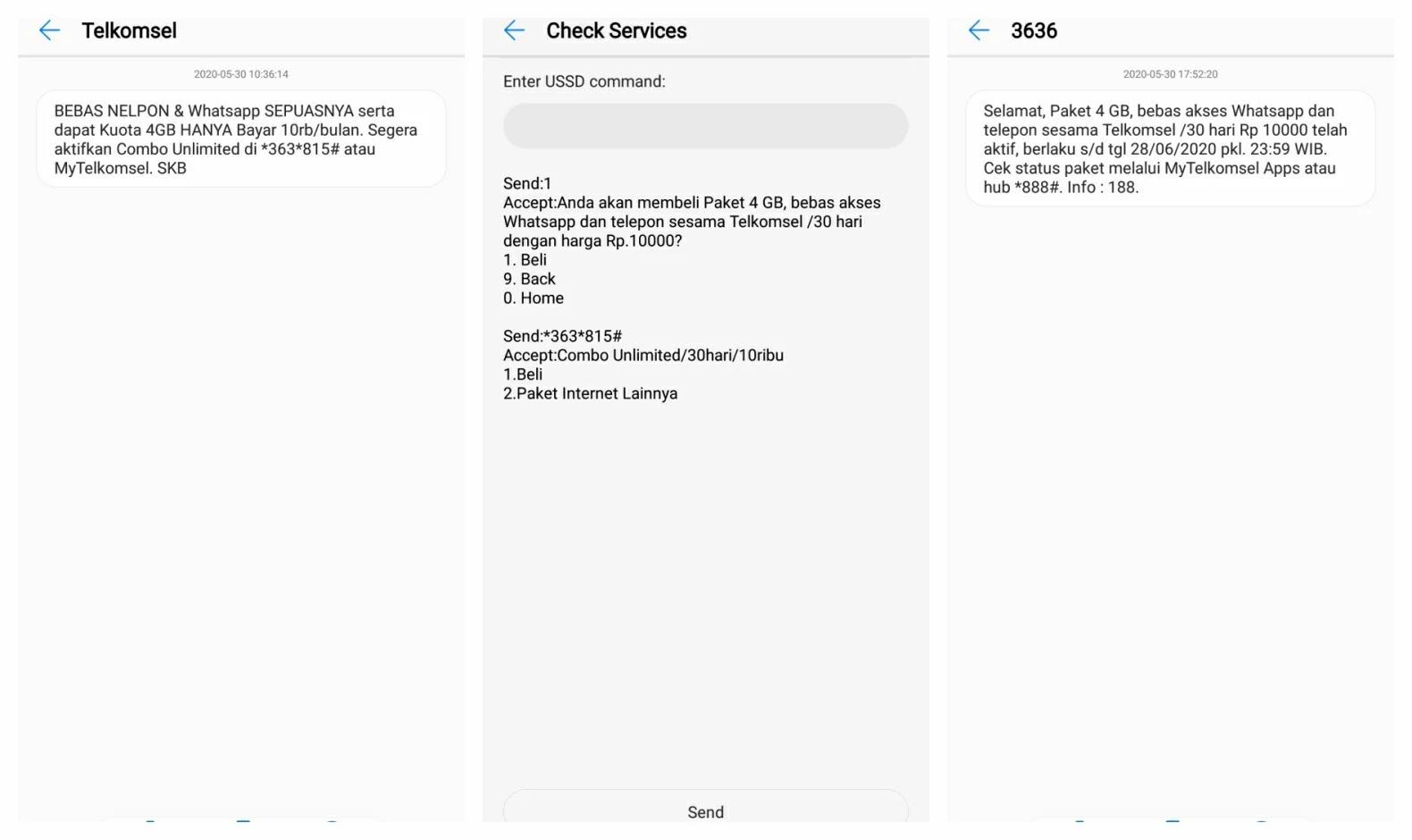 Cara Mengaktifkan Paket Telkomsel 4gb Unlimited Nelpon Whatsapp Sepuasnya Hanya 10rb Rupiah Inovasi Kecilku