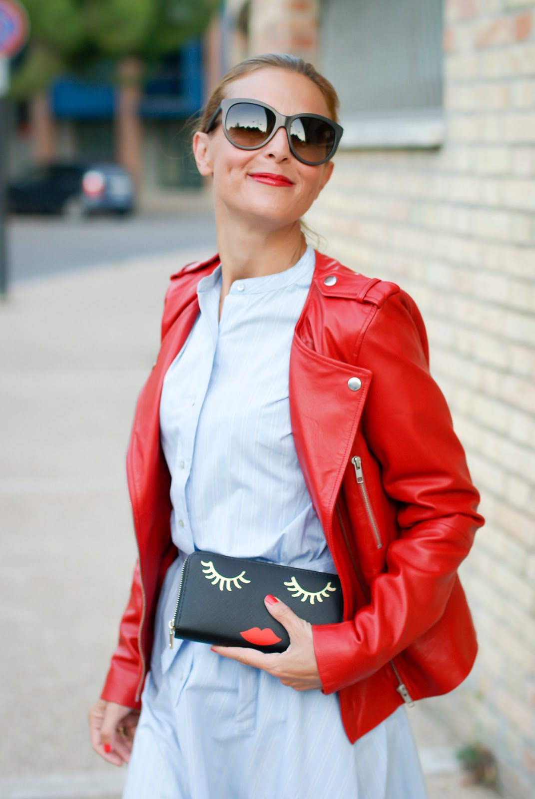 How to wear a red biker jacket Fashion and Cookies fashion and beauty blog
