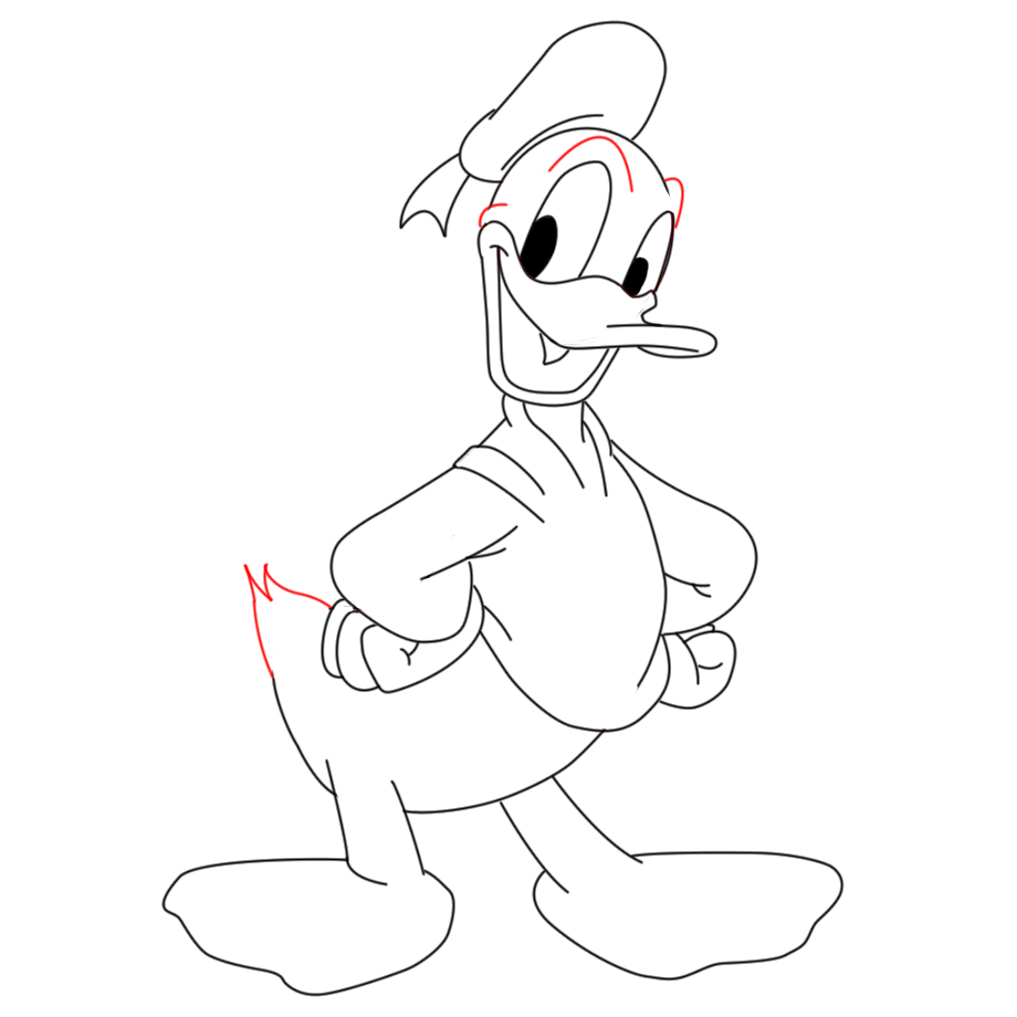 How To Draw Donald Duck - Draw Central