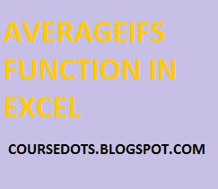 AVERAGEIFS FUNCTION COVER AVERAGEIFS FUNCTION