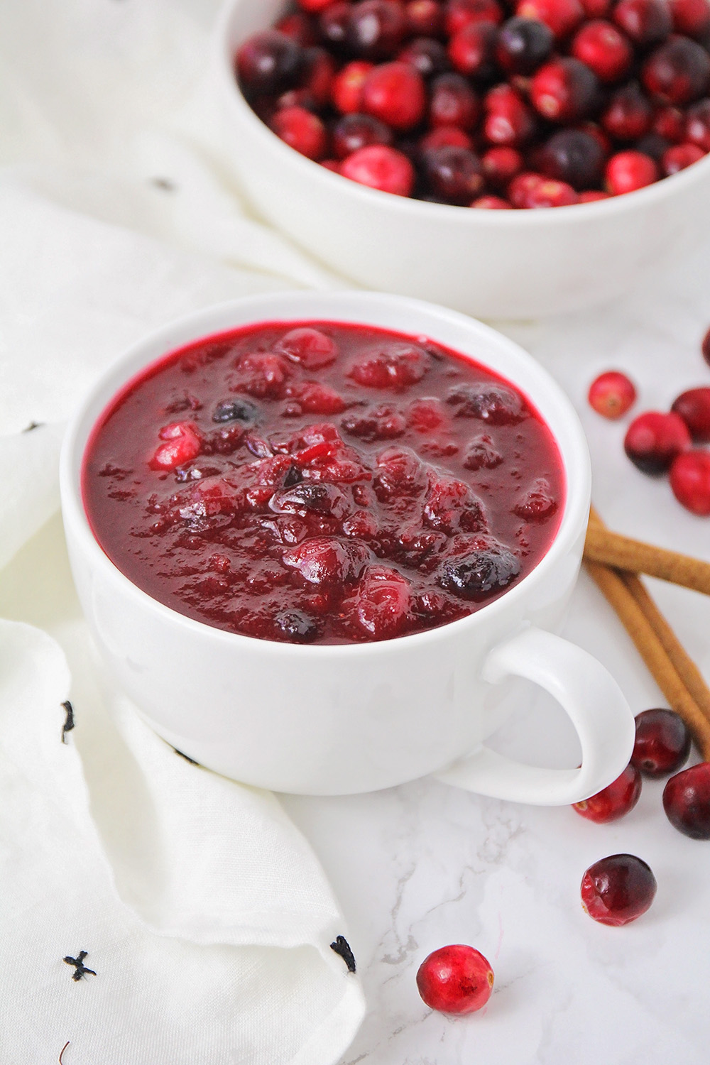 This delicious homemade cranberry sauce is so sweet, tangy, and flavorful, and way better than the canned stuff!
