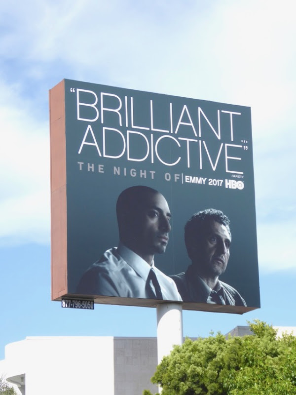 The Night Of Brilliant Addictive 2017 Emmy FYC billboard Night Of Brilliant Addictive 2017 Emmy FYC billboard