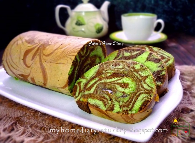 Pandan Marble Butter Cake Pandan Marble Butter Cake