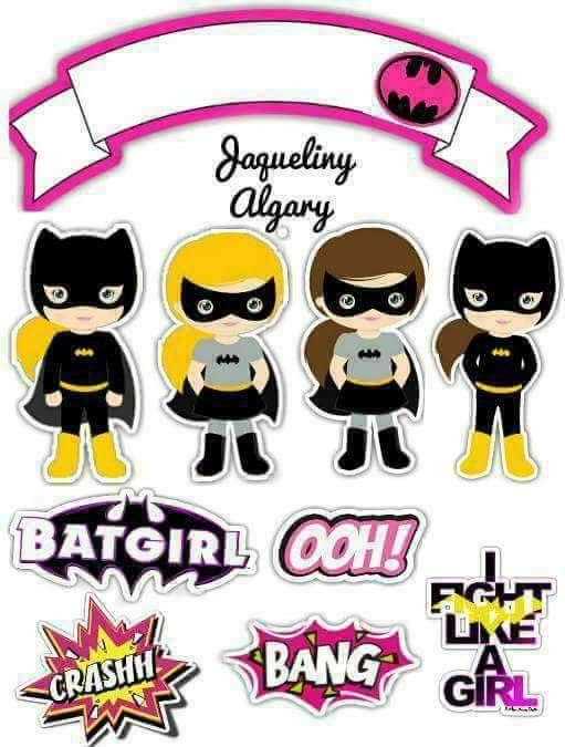 Batgirl: Toppers para Tartas, Tortas, Pasteles, Bizcochos o Cakes para  Imprimir Gratis. - Oh My Fiesta! Friki
