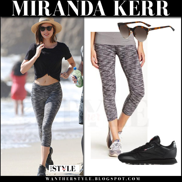 Miranda Kerr  Miranda kerr, Printed pants, White tees
