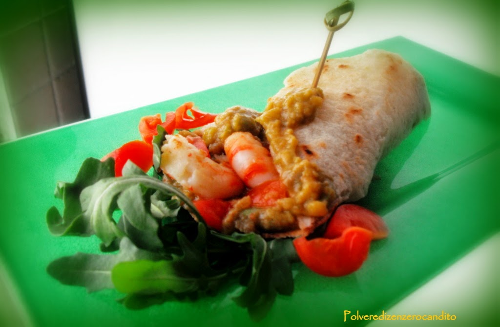 fajitas di gamberi - versione light