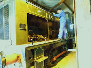 Bob working on Ruston TIC No.35 diesel locomotive