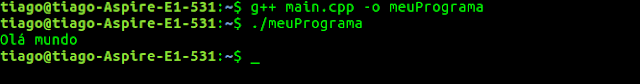 Compilando programa em C++ Compilando programa em C++