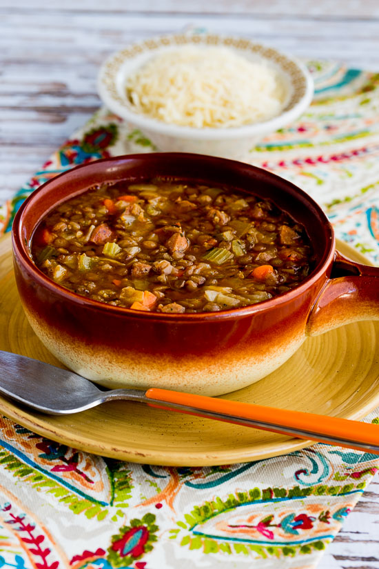 Kalyn's Kitchen®: Lentil, Sausage, and Cabbage Soup with Balsamic Vinegar