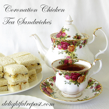 Coronation Chicken Tea Sandwiches (my version is less sweet than most) / www.delightfulrepast.com