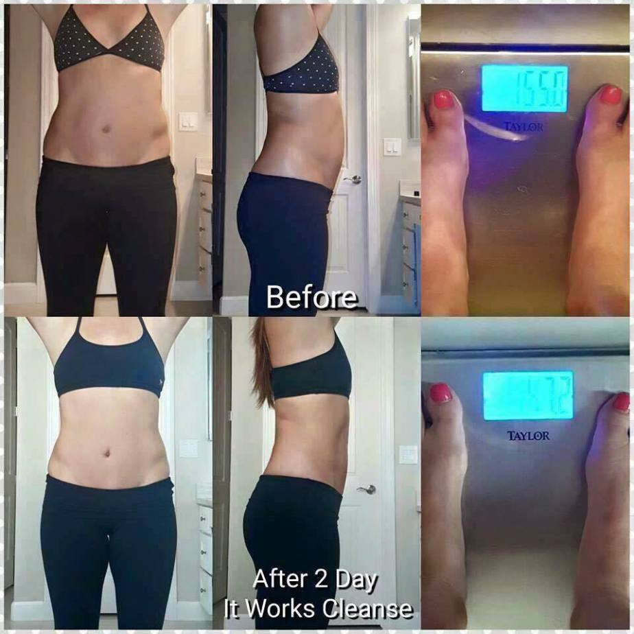 It Works Wraps "It Works Cleanse Before & After Results"