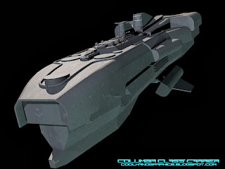 a large spaceship on a black background