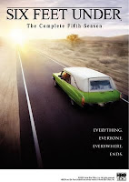 Poster of "Six Feet Under" showing Claire Fisher's car on the highway
