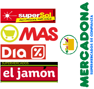 supersol, supermercados MAS, DIA, supermercados El Jamón, Mercadona