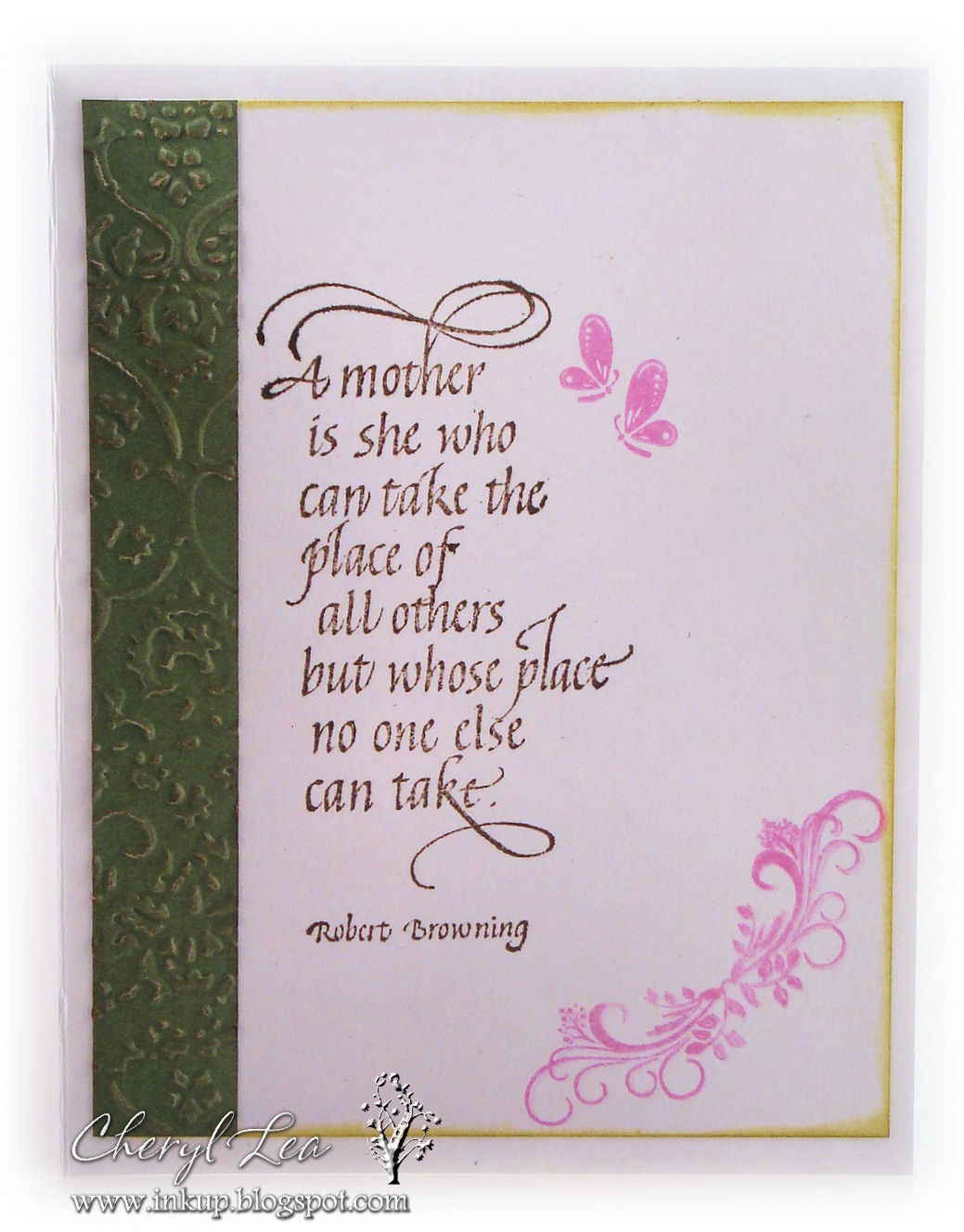 Ink Up Mother S Day Erfly The Sentiment On Inside Of Card Is A Quietfire Design Pink Flourish And Erflies Are From Erfly 2 Stamp Set