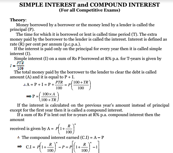 Compound Interest Problems Worksheets