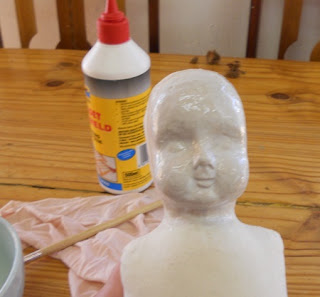 Megan's Tiny Treasures: Cloth over clay doll - progress