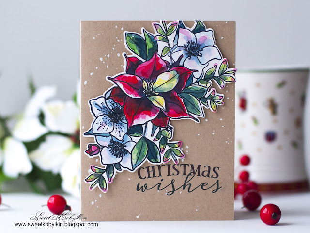 Christmas Rose Bouquet WPlus9 Design - Sweet Kobylkin