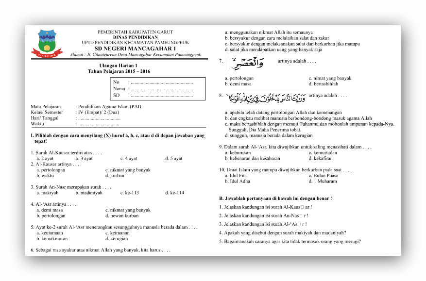 Kumpulan Soal Ulangan Harian Kelas 4 K13: Panduan Lengkap Unduh Kumpulan Soal Ulangan Harian Kelas 4 K13: Panduan Lengkap Unduh