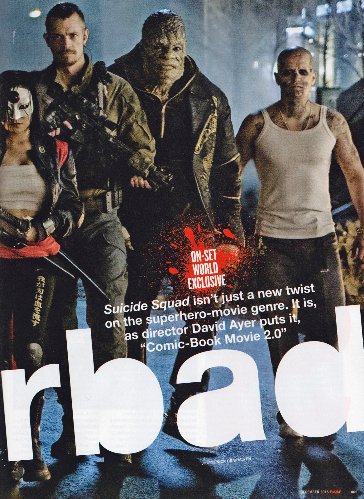ｃｉａ こちら映画中央情報局です Suicide Squad 悪のコミックヒーロー映画 スーサイド スクワッド のジョーカーが エンパイア最新号のカバーに登場 悪役特攻部隊の新しい写真を誌面でリリース