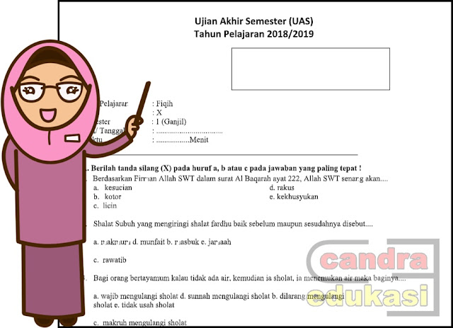 Soal Uas Fiqih Kelas X Semester 1 Soal Uas Fiqih Kelas X Semester 1