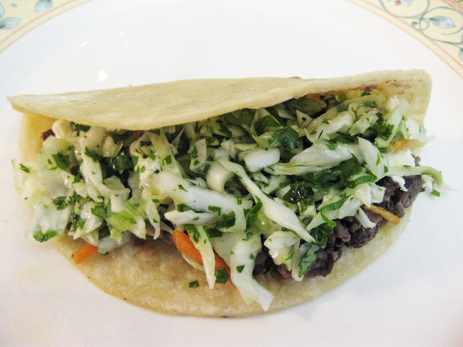 Bloatal Recall Black Bean Tacos with Feta and Cabbage Slaw