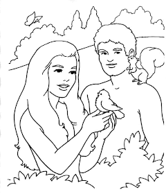 Adán y Eva  dibujos