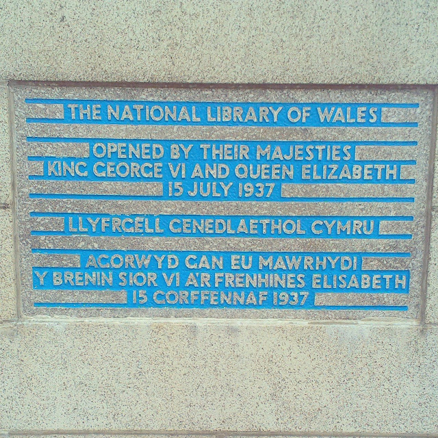 National Library of Wales sign