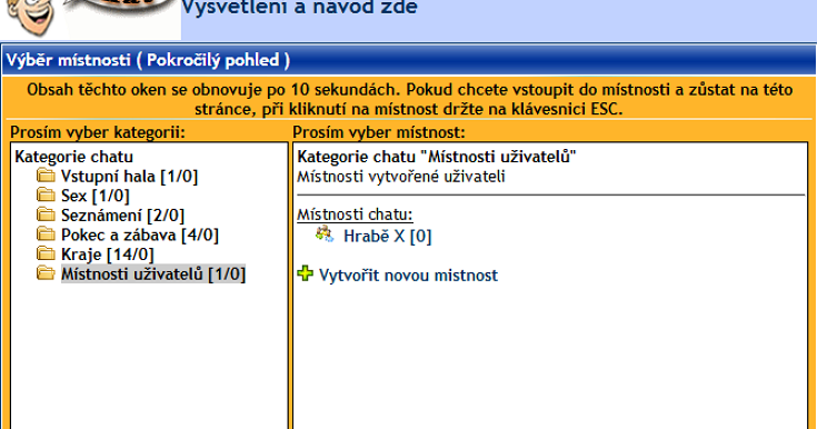 internetové chatovací místnosti