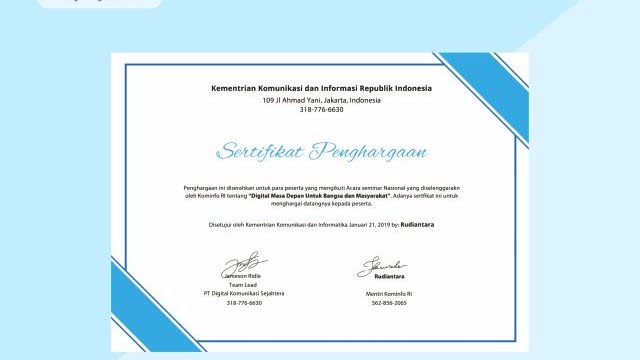 Download Contoh Sertifikat Seminar Untuk Berbagai Acara Format Psd Free Download Bncom PSD Mockup Templates