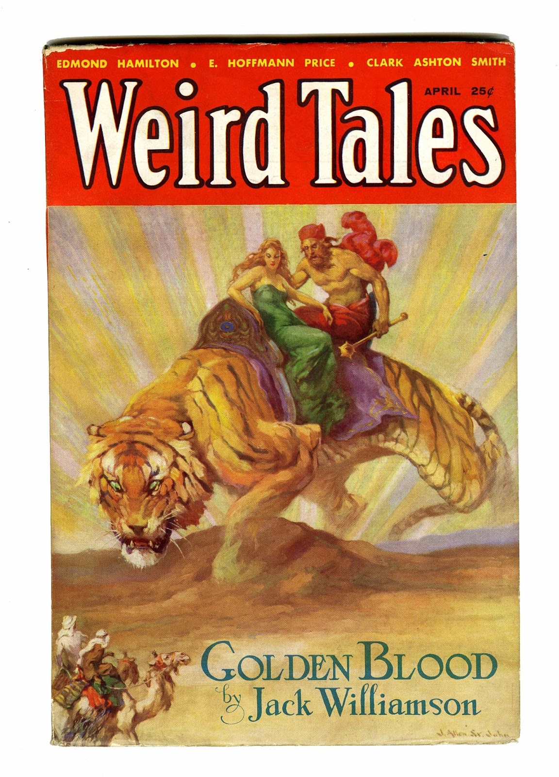 Weird Tales pulp magazine cover by J. Allen St. John