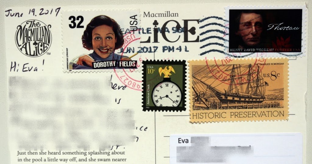 Mail Adventures Put as Many Stamps as You Can on the Back of the Postcards