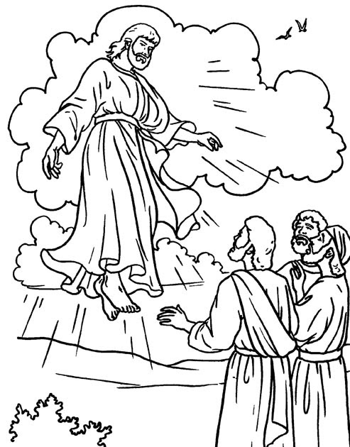 Dibujo De La Ascensión De Jesús Dibujos Infantiles Imagenes Cristianas
