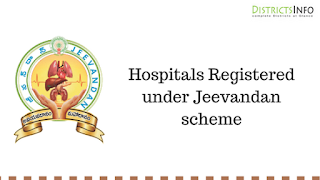 Hospitals Registered under Jeevandan scheme
