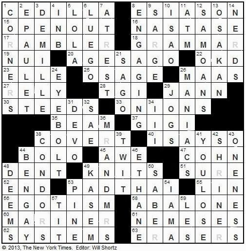 The New York Times Crossword in Gothic: 12 12 13 Erasing Rs