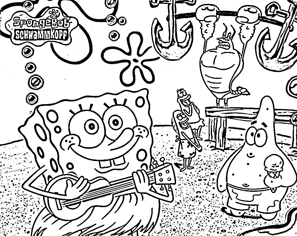 bryanandkatielord Funny Spongebob Black And White