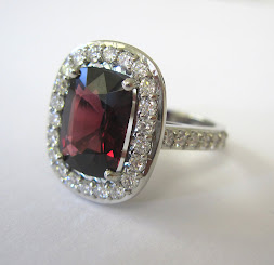 Natural Spinel and Diamond Cocktail Ring