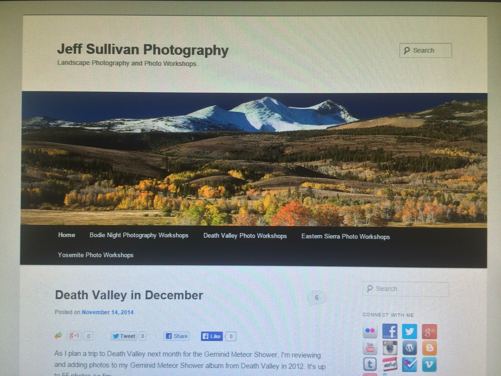 My self-hosted Wordpress blog, Jeff Sullivan Photography www.JeffSullivanPhotography.com