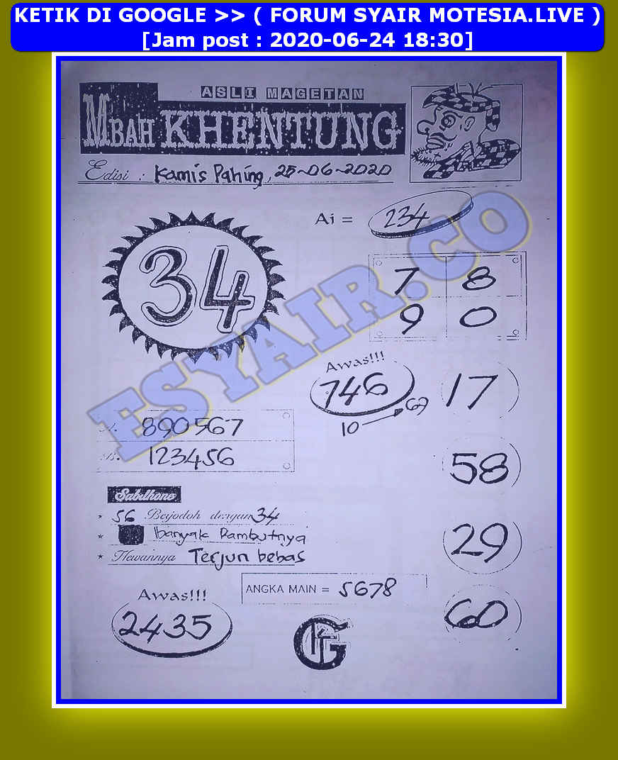 1 New Message Kode Syair Singapore 25 Juni 2020 Forum Syair Togel Hongkong Singapura Sydney