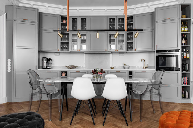 desain apartemen mewah Dapur apartemen kecil, dapur apartemen studio, desain apartemen mewah