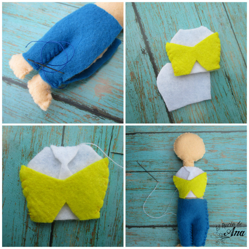Muñeco de la Bestia hecho con fieltro