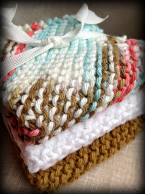 cotton knit dishcloth