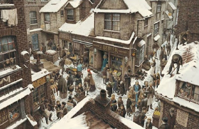 A Christmas Carol illustration by Roberto Innocenti Εικονογράφηση της Χριστουγεννιάτικης Ιστορίας του Ντίκενς από τον Roberto Innocenti / A Christmas Carol illustration by Roberto Innocenti