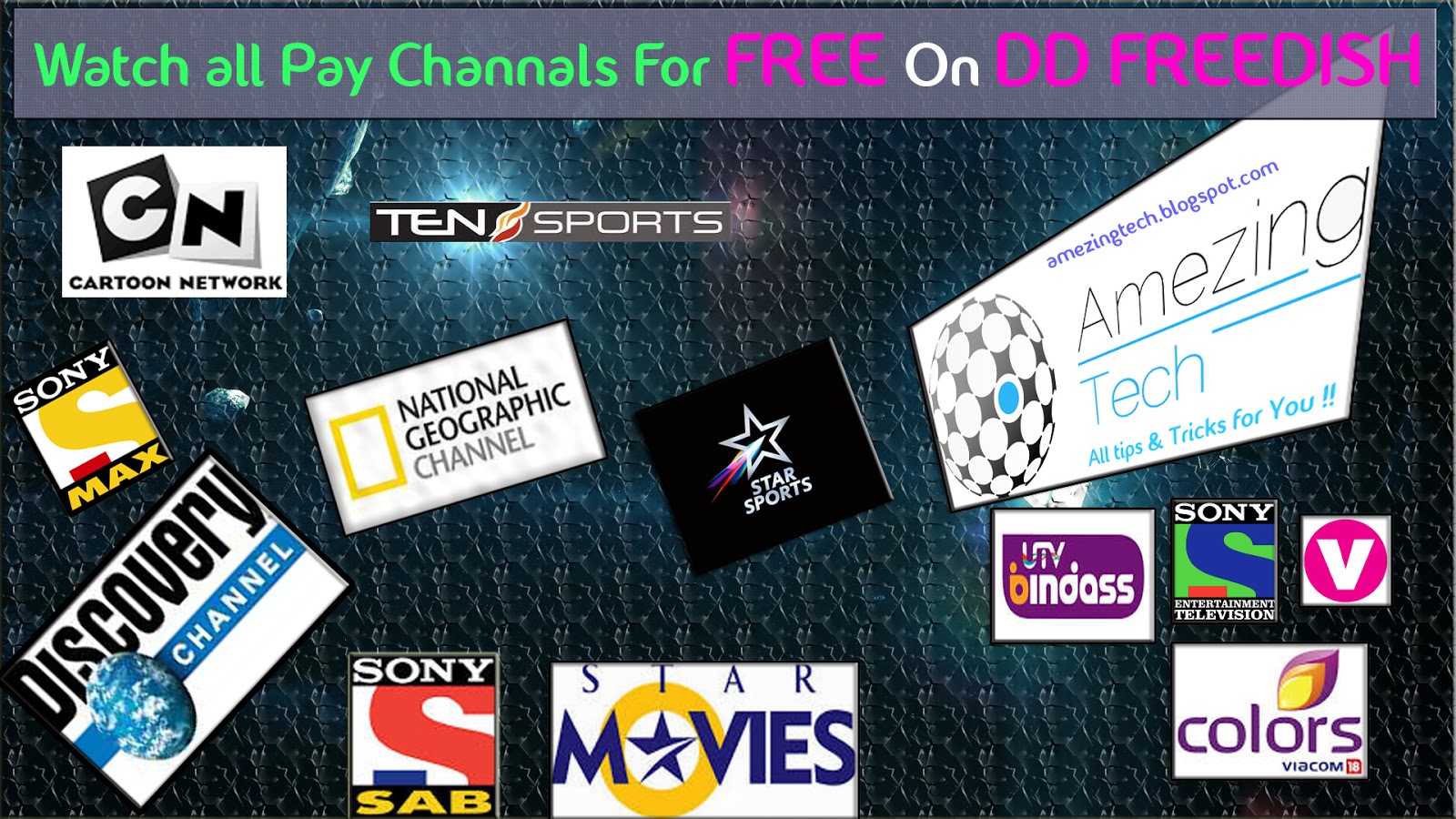 Secret Trick to watch pay channels on DD Freedish Amezing Tech