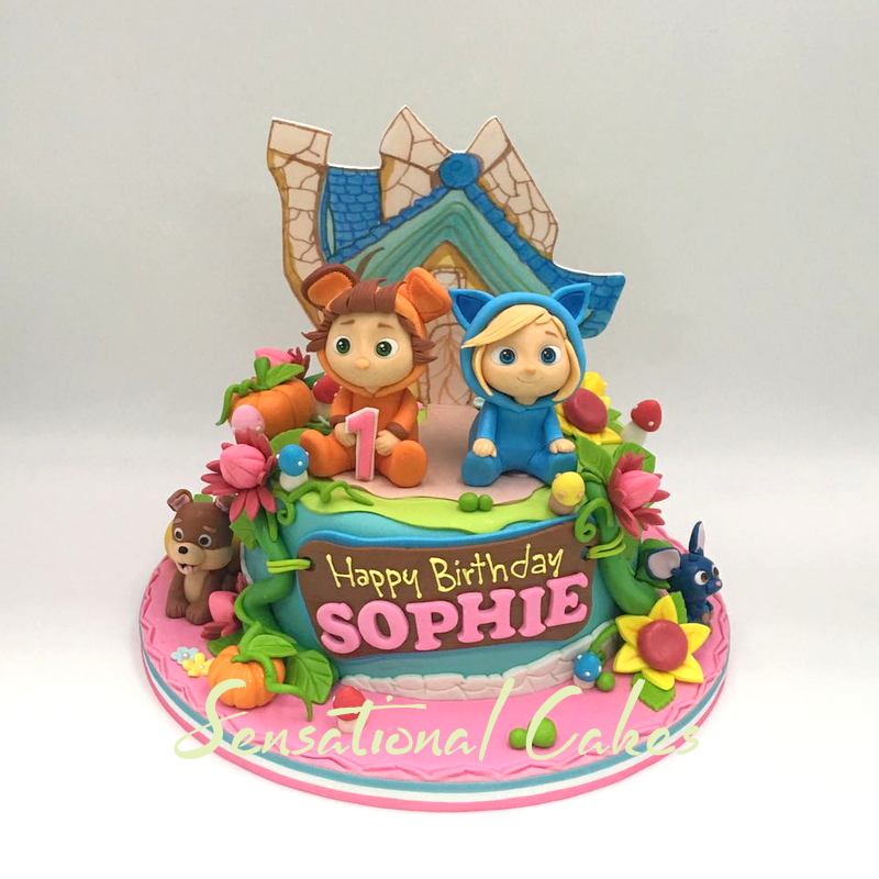 dave and eva toddler theme 3d realistic 3d character birthday cake singapor...